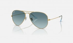 Ray Ban Aviator Gradient Women's Sunglasses Blue | JKUOP-3846