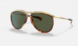 Ray Ban Aviator Olympian Women's Sunglasses Green | INCOA-9064