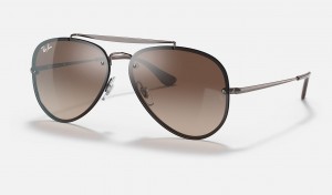 Ray Ban Blaze Aviator Women's Sunglasses Brown | HPYUV-4576