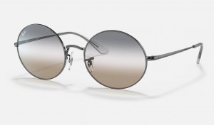 Ray Ban Oval 1970 Bi-gradient Women's Sunglasses Grey | LDEYJ-9164