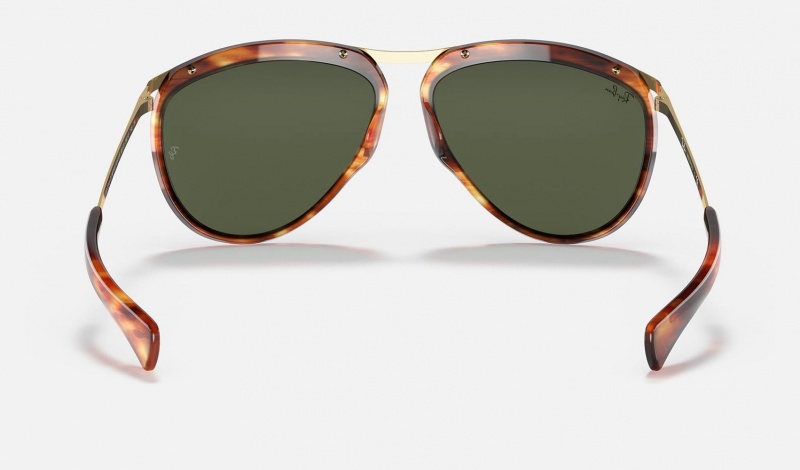 Ray Ban Aviator Olympian Women's Sunglasses Green | INCOA-9064